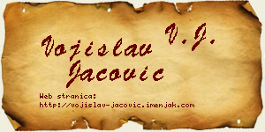 Vojislav Jačović vizit kartica